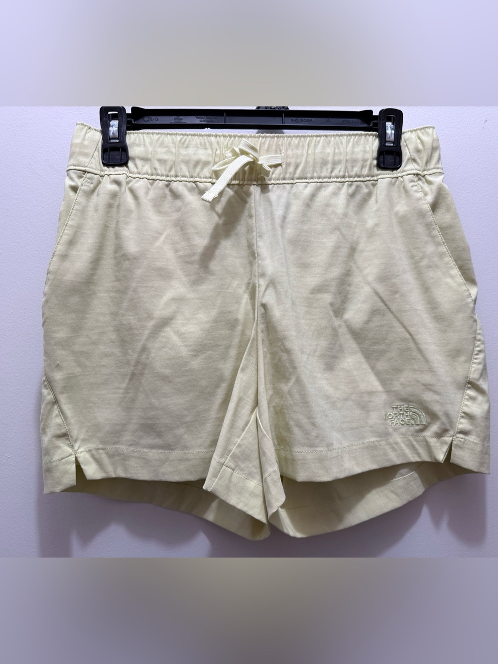 The North Face Women's Pale Yellow Drawstring Athletic Shorts